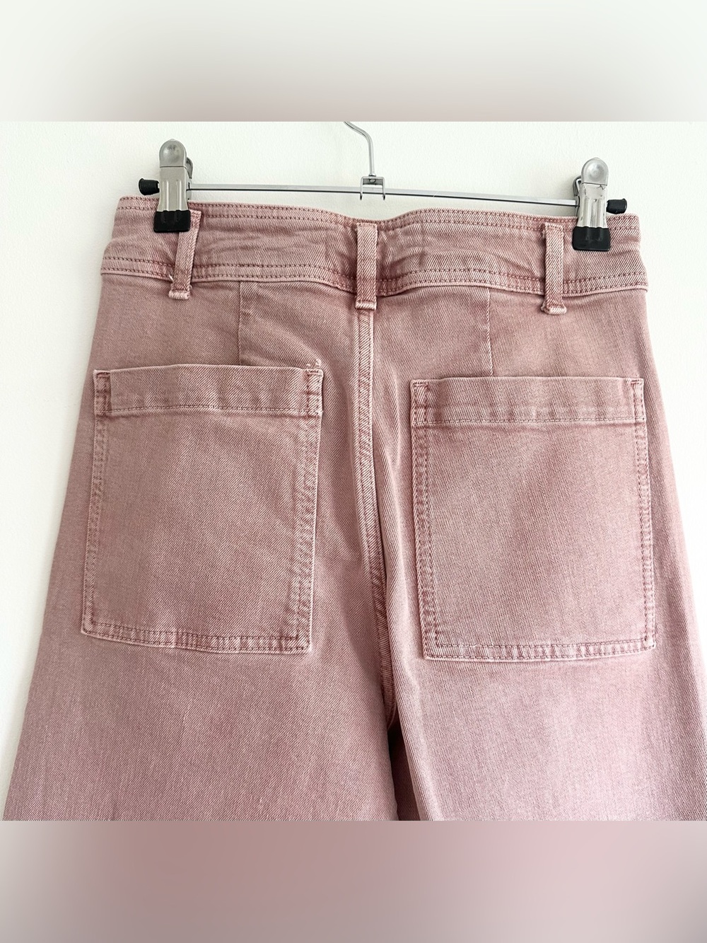 Brand New w Tags! ZARA High Rise Wide-Leg Marine Rose Jeans Size EU 38 / US 6 - Picture 9 of 10